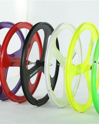 Cerchioni ruote tre razze lega vari colori fixed