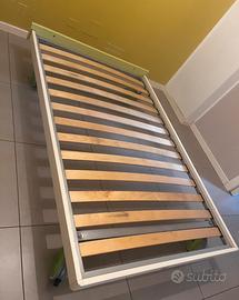 Letto 1 Piazza e Mezza in Legno con Ruote