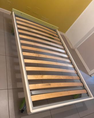 Letto 1 Piazza e Mezza in Legno con Ruote