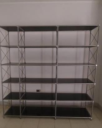 libreria acciaio e vetro Ikea vintage 