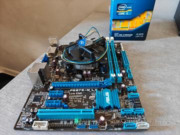 Scheda madre Asus p8b75-m lx + I5 3470 +DDR3 8GB