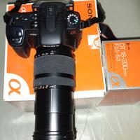 sony a350 con obbiettivo  18-200