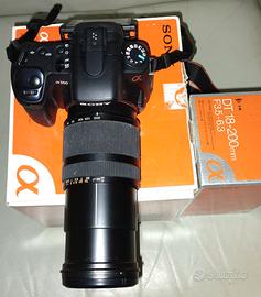 sony a350 con obbiettivo  18-200