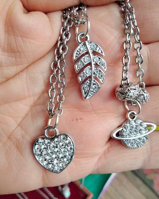 collane con ciondolo placcato argento 