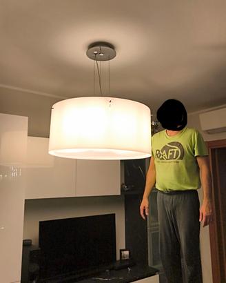 2 Lampadari Iguzzini circolare a sospensione 
