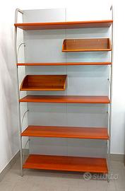 Libreria in legno e alluminio