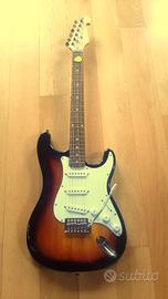Chitarra elettrica con custodia e cavo