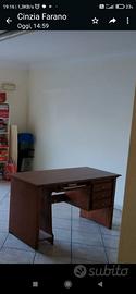 scrivania dattilo cassettiera legno