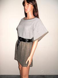 Abito in Maglia Lana CASHMERE con cintura Tg. M/L