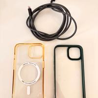 Doppia cover per IPHONE 13 + cavo lightning 1,8 mt
