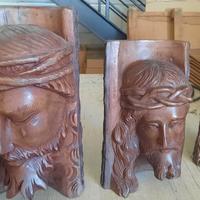 teste di cristo fatte a mano  in legno massiccio 