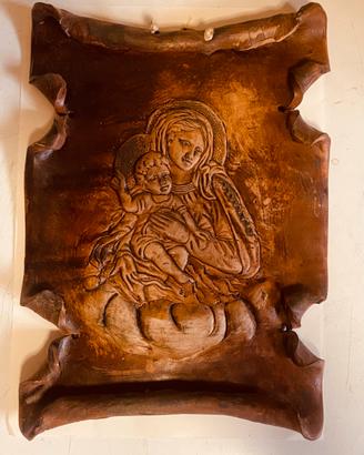Bassorilievo Vintage "Madonna con Bambino"