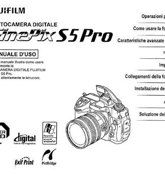 Libretto Istruzioni Fuji S5 Pro