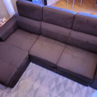 Divano ALCANTARA BLUE PARI AL NUOVO con penisola