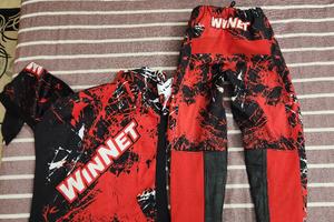 completo moto cross/Trial bambino 10/12 anni
