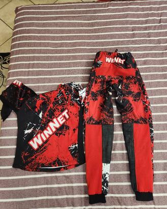 completo moto cross/Trial bambino 10/12 anni