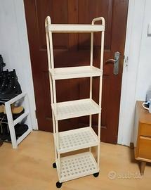 scaffale 5 piani con ruote