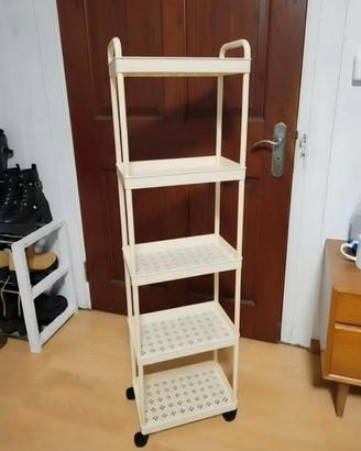 scaffale 5 piani con ruote