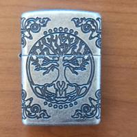 Zippo accendino Albero Fiore della Vita argento