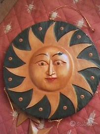 Pendagli LUNA/SOLE/STELLE in legno + cord. arredo