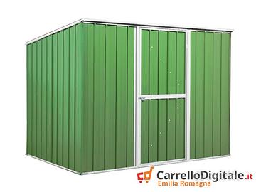 Casetta box giardino Acciaio 260x185 verde chiaro