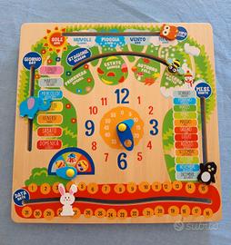 calendario didattico legno mesi giorni meteo