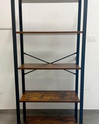 Mobiletto stile vintage acciaio-legno H152xP30xL66