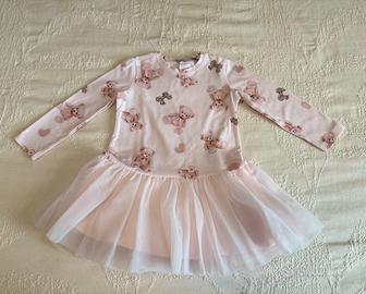 Vestito orsetti tulle monnalisa 18/24 mesi