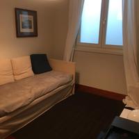 DIVANO LETTO IN TESSUTO CON MATERASSO E CASSETTERE