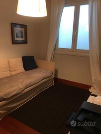 DIVANO LETTO IN TESSUTO CON MATERASSO E CASSETTERE