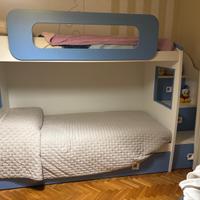 Letto a Castello Bianco e Blu Mondo convenienza