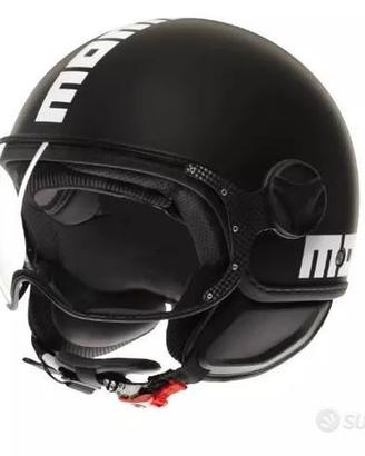 CASCO MOMO DESIGN FGTR CLASSIC NERO OPACO BIANCO
