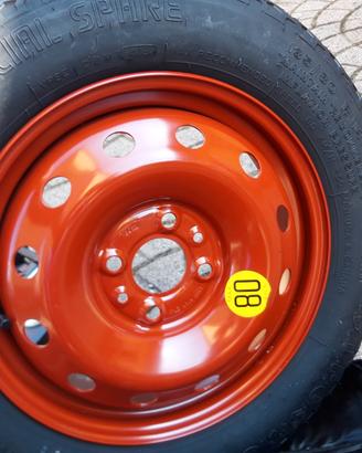 Ruotino di scorta Fiat 135/80 R14 completo di Kit 