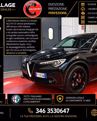 Alfa Romeo Stelvio 2.2 Turbodiesel 210 AT8 Q4 supe