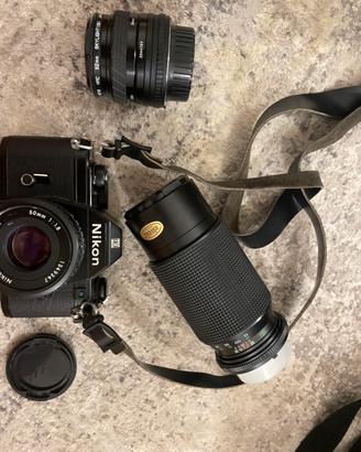 Nikon EM reflex + 3 obiettivi