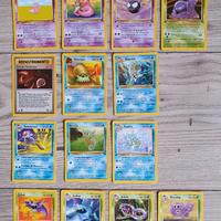 14 carte pokemon serie fossil TUTTE 1 EDIZIONE 