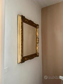 Specchio vintage barocco dorato grande