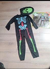 Costume Carnevale  da bambino abito scheletro