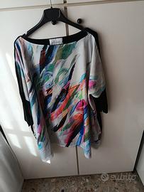 Blusa  stile kimono multicolore 
