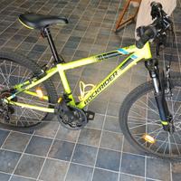 bici 24 rockrider st 500 giallo fluo
