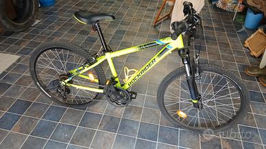 bici 24 rockrider st 500 giallo fluo