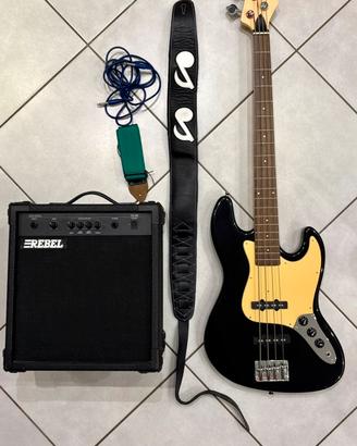 Basso Elettrico Iguana + Amplificatore E-Rebel