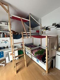 Letto a castello a tema pirati