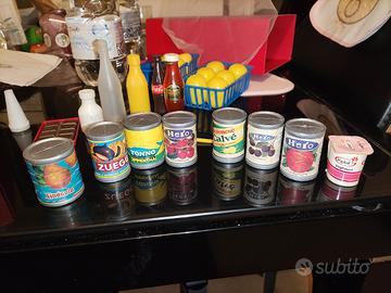 Barattoli scatole cibo gioco cucina vintage