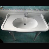 Lavabo con consolle in ceramica