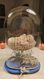 Maria Bambina in tecla vetro antichità 800/900