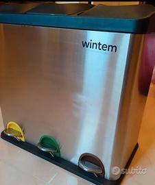 Pattumiera triplo scomparto 3x18lt