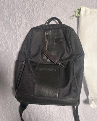 Zaino  Piquadro nero uomo pelle e tessuto