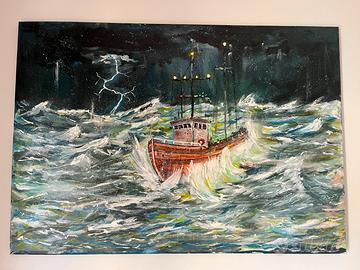 Dipinto su tela - “La forza del mare”