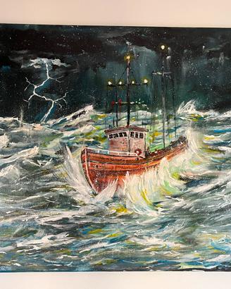 Dipinto su tela - “La forza del mare”
